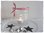 Windlicht MERRY CHRISTMAS Hirsch rot weiß Jul 10cm Teelichthalter Weihnachten Shabby skandinavisch