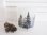 Teelichthalter WALD Tannen Bäume Windlicht weiß schwarz Skandi Shabby Weihnachten